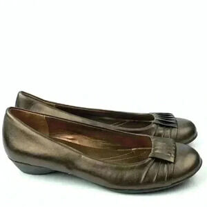 Naturalizer N5 comfort Womens flats sz 6 Hollie bronze leather ballet